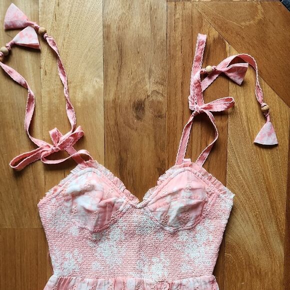 LoveShackFancy Pink Textured Dress - Women's Size Medium (NWT) - Picture 3 of 7